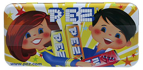 PEZ - Tin Boxes - Pencil Box - Girl & Boy