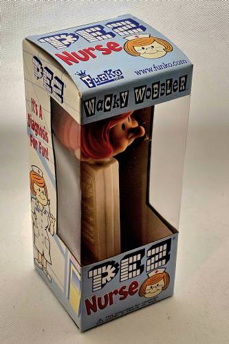 PEZ - Wacky Wobblers - PEZ Nurse - Red Hair