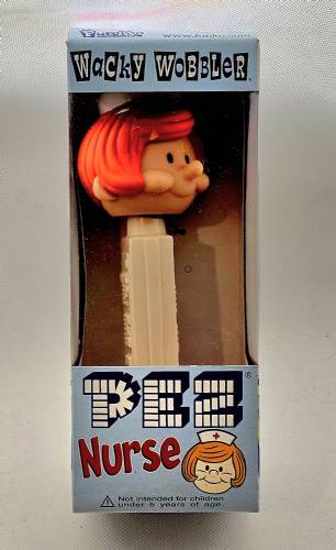 PEZ - Wacky Wobblers - PEZ Nurse - Red Hair