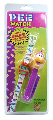 PEZ - Watches and Clocks - Wrist band watch with dispenser - White/Red with He-Saur