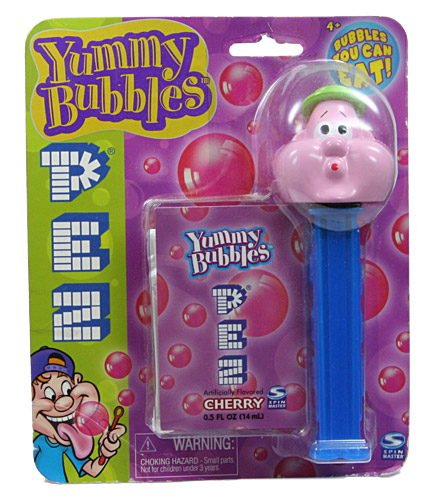 PEZ - Yummy Bubbles - Bubbleman - Green Hat