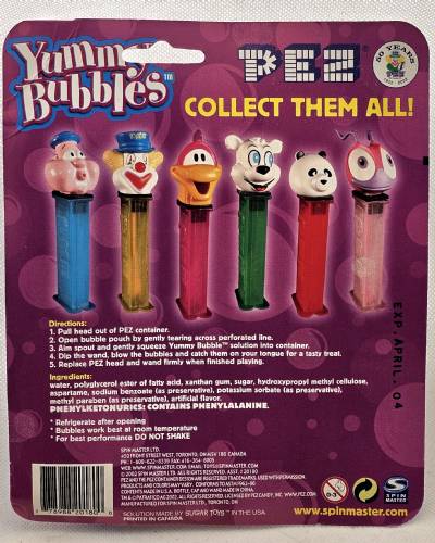 PEZ - Yummy Bubbles - Bubbleman - Green Hat