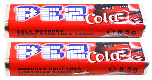 PEZ - Recent Types - Cola - Cola - face 4 languages