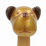 PEZ - Barky Brown Gold Head on Gold