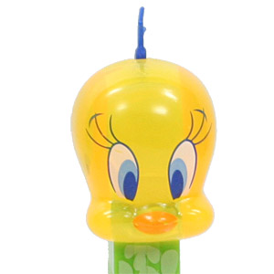 PEZ - Tweety and Taz 2008 - Tweety Bird - Yellow Crystal Head - E