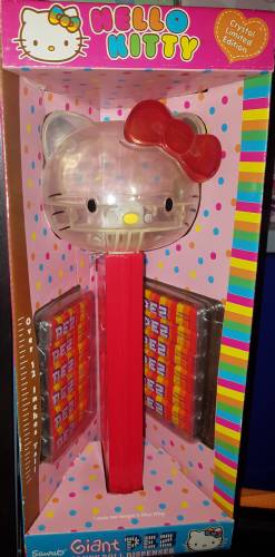 PEZ - Giant PEZ - Hello Kitty - Hello Kitty - Clear Crystal Head