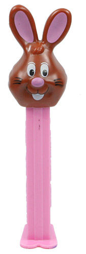 PEZ - Easter - Bunny - Brown Head, black whiskers, white eyebrow - E