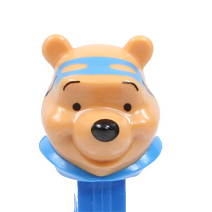 PEZ - Winnie the Pooh - My Friends Tigger & Pooh - Winnie the Pooh - Thin eyebrows, blue collar, with mask - B