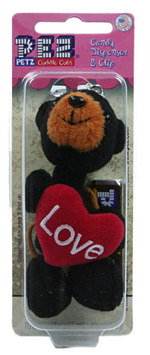 PEZ - Plush Dispenser - Cuddle Cubs - 2009 - Black Bear