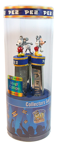 PEZ - Collectors Set - Mickey Mouse - Silver Edition