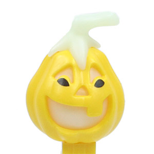 PEZ - Linz Gathering - 2009 - Pumpkin - Yellow head, yellow stem - D
