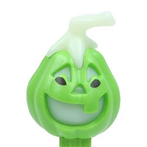 PEZ - Linz Gathering - 2009 - Pumpkin - Green head, green stem - D