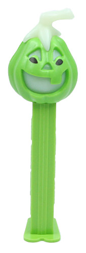PEZ - Linz Gathering - 2009 - Pumpkin - Green head, green stem - D