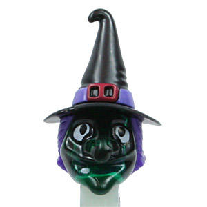 PEZ - Linz Gathering - 2009 - Witch - Green crystal, GITD stem - E