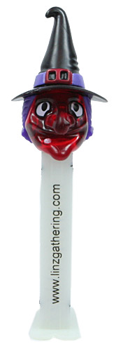 PEZ - Linz Gathering - 2009 - Witch - Red crystal, GITD stem - E