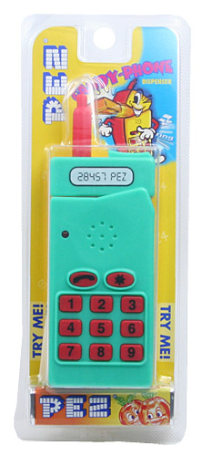 PEZ - Candy-Phone - Candy-Phone - Teal/Yellow, 28457 PEZ-Display