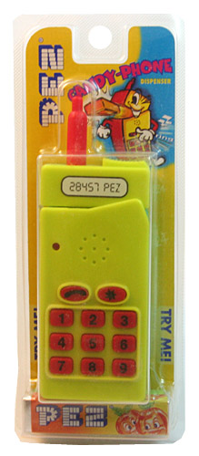 PEZ - Candy-Phone - Candy-Phone - Yellow/Teal, 28457 PEZ-Display