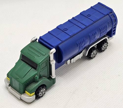 PEZ - Trucks - Series E - Tanker - Green cab, blue tanker