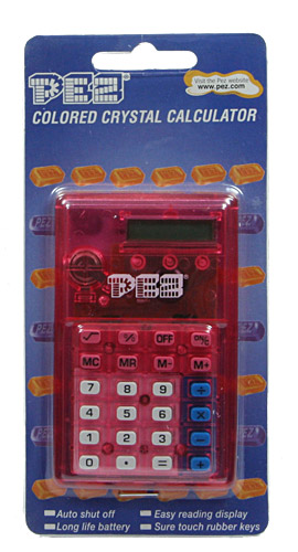 PEZ - Miscellaneous (Non-Dispenser) - Calculator - Colored Crystal Calculator - Red