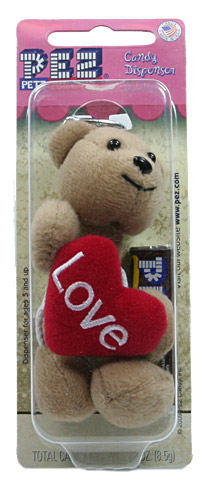 PEZ - Plush Dispenser - Cuddle Cubs - 2009 - Brown Bear