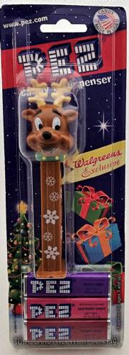 PEZ - Christmas - Reindeer - 8 Dots on Collar - A