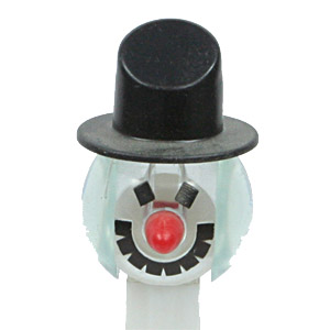 PEZ - Crystal Collection - Snowman - Clear Crystal Head, Black Hat - C