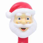 PEZ - Santa Claus E Tan head, red hat on snowflakes