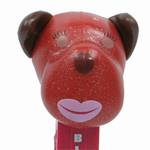 PEZ - Barkina Glitter head on Black Saturday, silver