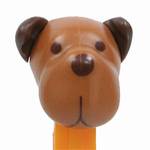 PEZ - Barky Brown Brown head on Orange