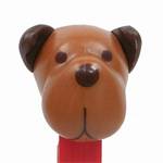 PEZ - Barky Brown  Brown head on Red