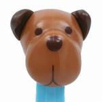 PEZ - Barky Brown Brown head on Blue