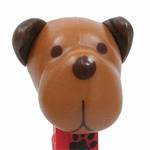 PEZ - Barky Brown Brown head on Red with Paws