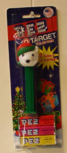 PEZ - Christmas - Polar Bear - Black Eyes, White Pupils - C