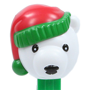 PEZ - Christmas - Polar Bear - Black Eyes, White Pupils - C