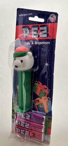 PEZ - Christmas - Polar Bear - Black Eyes, White Pupils - C