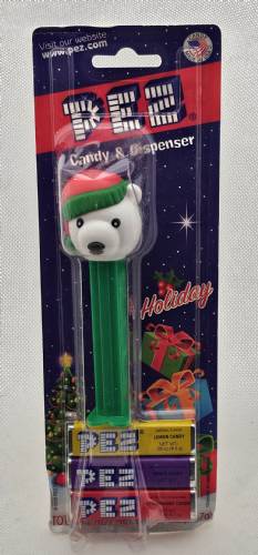 PEZ - Christmas - Polar Bear - Black Eyes, White Pupils - C