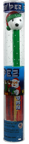 PEZ - Christmas - Polar Bear - Black Eyes, White Pupils - C