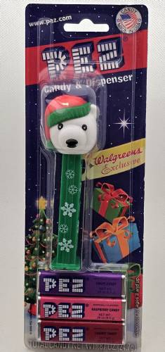 PEZ - Christmas - Polar Bear - Black Eyes, White Pupils - C