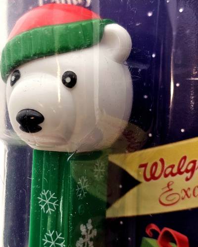 PEZ - Christmas - Polar Bear - Black Eyes, White Pupils - C