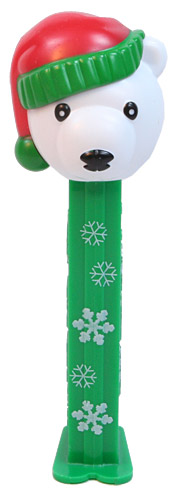 PEZ - Christmas - Polar Bear - Black Eyes, White Pupils - C