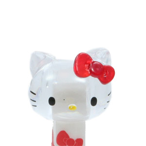 PEZ - Crystal Collection - Clear Crystal Head Red Bow