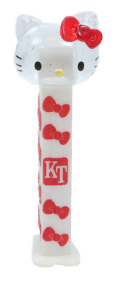 PEZ - Crystal Collection - Clear Crystal Head Red Bow