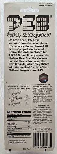 PEZ - Sports Promos - MLB Balls - Ball - New York Yankees - B