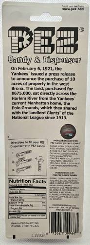 PEZ - Sports Promos - MLB Balls - Ball - New York Yankees - C