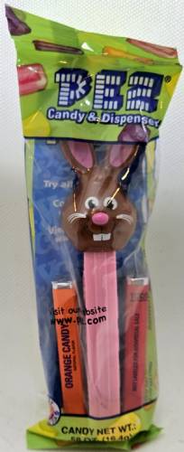 PEZ - Easter - Bunny - Brown Head, white whiskers, buckteeth - E