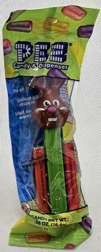 PEZ - Easter - Bunny - Brown Head, white whiskers, buckteeth - E