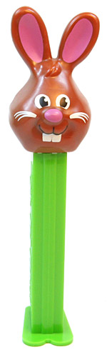 PEZ - Easter - Bunny - Brown Head, white whiskers, buckteeth - E