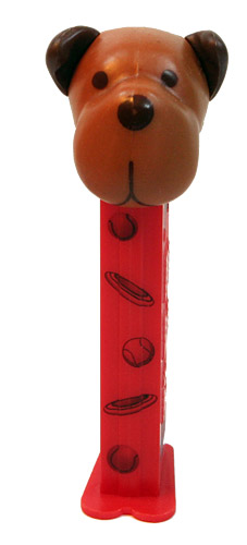 PEZ - Charity - AWL / SOS - Frisbee - Barky Brown - Brown head