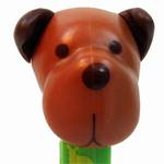 PEZ - Barky Brown Brown head on Green G'Day