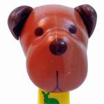 PEZ - Barky Brown Brown head on Yellow G'Day
